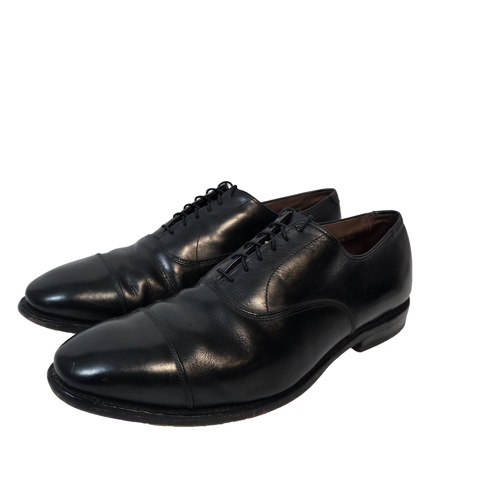 Allen Edmonds Park Avenue Mens Leather Cap Toe Oxfords 9.5 EEE Black Dress Shoes